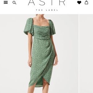 Green midi dress